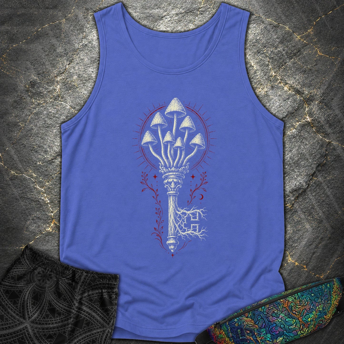 The Mushroom Key - The Mushroom Key Comfort Tank Top - Flo Blue