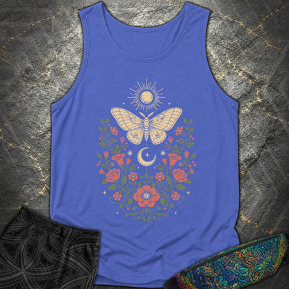 Sun Moon Moth - Sun Moon Moth Comfort Tank Top - Flo Blue