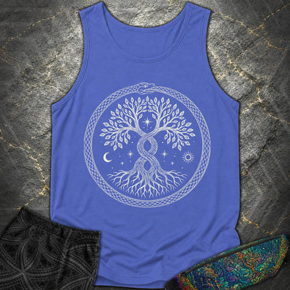888 Ouroboros Tree Comfort Tank Top - 888 Ouroboros Tree Comfort Tank Top - Flo Blue