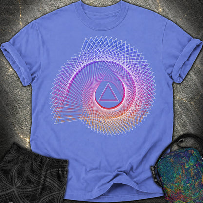 Spiralling Gradient Triangle - Spiralling Gradient Triangle Comfort T-Shirt - Flo Blue