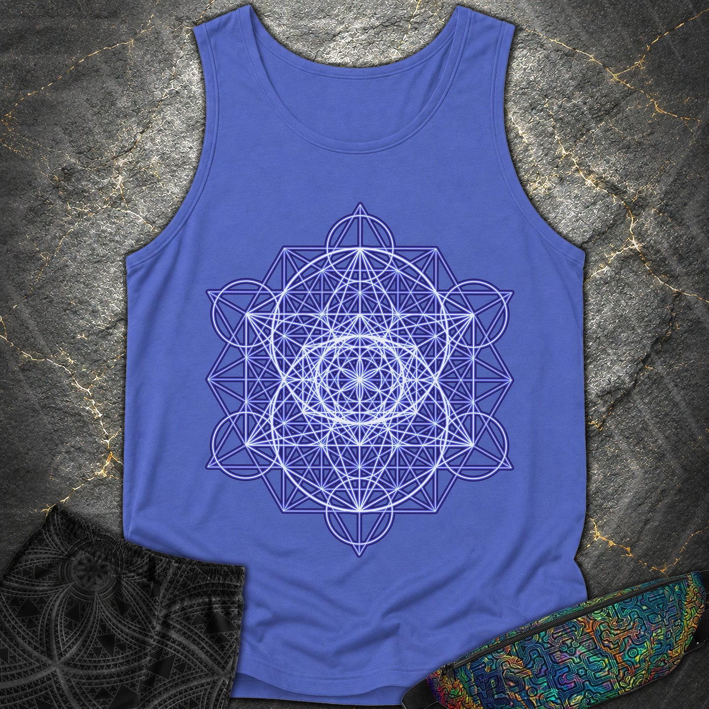 Vesica Eye Of The Universe - Vesica Eye Of The Universe Comfort Tank Top - Flo Blue