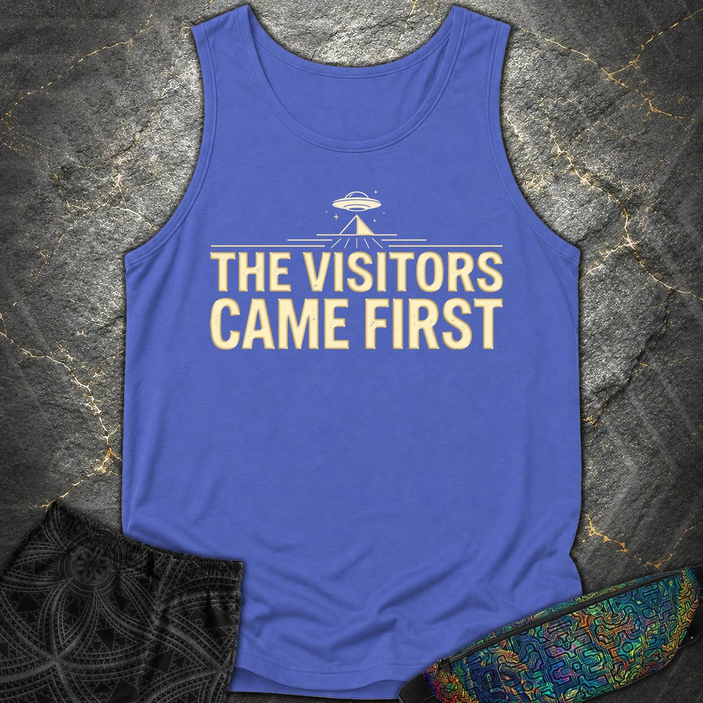 The Visittors Come First - The Visittors Come First Comfort Tank Top - Flo Blue