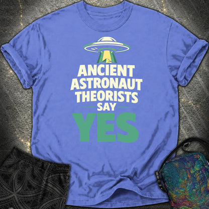 Ancient Astronaut Sey Yes 2 - Ancient Astronaut Sey Yes 2 Comfort T-Shirt - Flo Blue