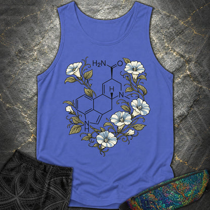 Morning Glory Molecule Color - Morning Glory Molecule Color Comfort Tank Top - Flo Blue