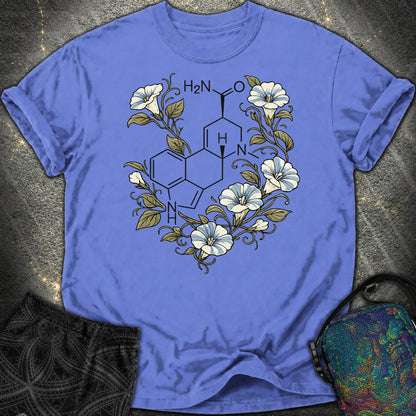 Morning Glory Molecule Color - Morning Glory Molecule Color Comfort T-Shirt - Flo Blue