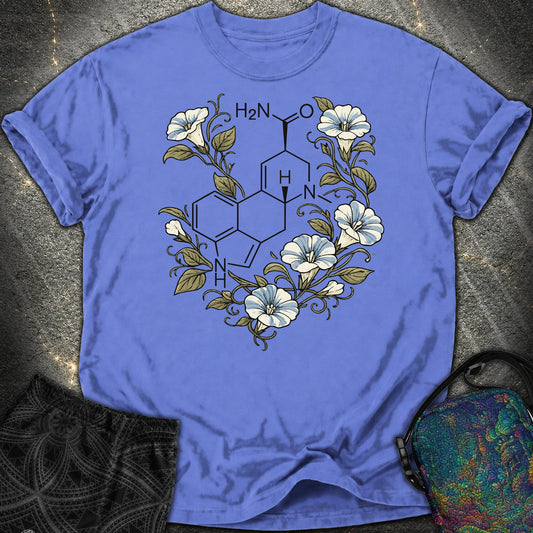 Morning Glory Molecule Color - Morning Glory Molecule Color Comfort T-Shirt - Flo Blue