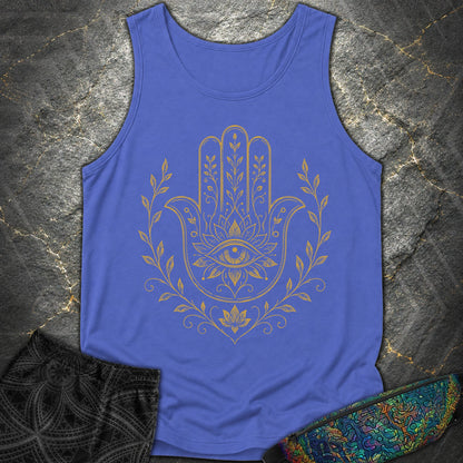 Hamsa Mandala - Hamsa Mandala Comfort Tank Top - Flo Blue