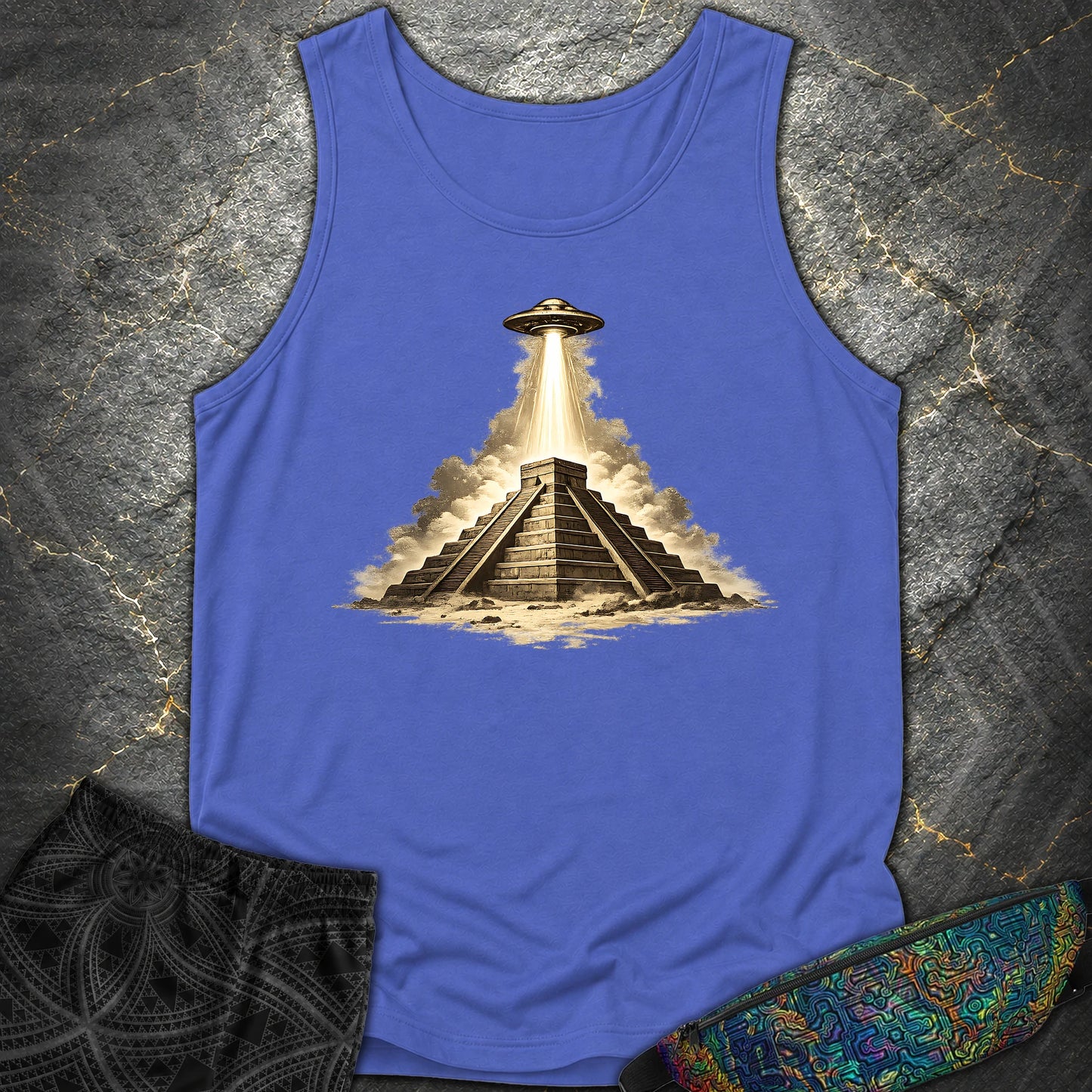 Piramida Majów - Piramida Majów Comfort Tank Top - Flo Blue