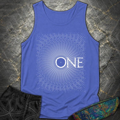We Are All One Comfort Tank Top - We Are All One Comfort Tank Top - Flo Blue