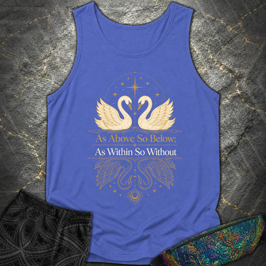 As Above So Below Swans - As Above So Below Swans Comfort Tank Top - Flo Blue