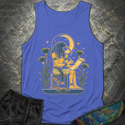 Moonlit Ibis Scribe - Moonlit Ibis Scribe Comfort Tank Top - Flo Blue