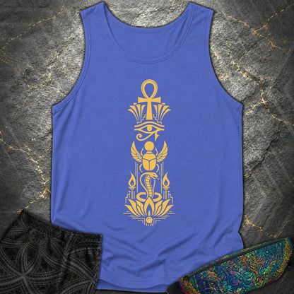 Sacred Symbols of Eternal Life - Sacred Symbols of Eternal Life Comfort Tank Top - Flo Blue