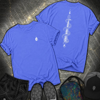 Sacred Coil - Sacred Coil 2 Sided Comfort T-Shirt - Flo Blue