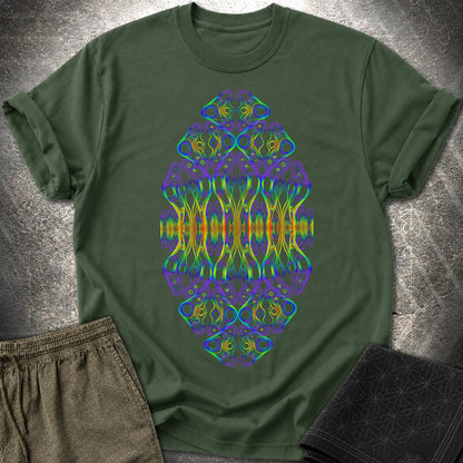 Psychedelic Rainbow Trippy Kaleidoscope Rave T-Shirt - Psychedelic Rainbow Trippy Kaleidoscope Rave T-Shirt - Forest Green