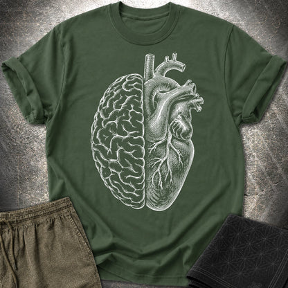Heart Brain - Heart Brain T-Shirt - Forest Green