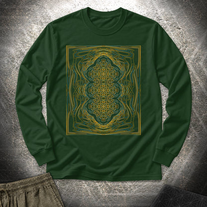 Kaleidoscopic Wave - Kaleidoscopic Wave Long Sleeve Shirt - Forest Green