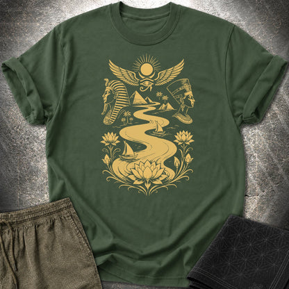 Golden Nile Between Two Crowns - Golden Nile Between Two Crowns T-Shirt - Forest Green