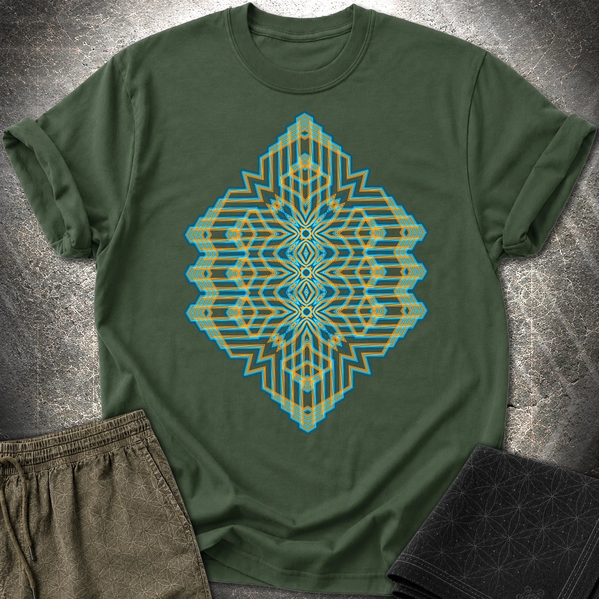 Triune Signal Temple - Triune Signal Temple T-Shirt - Forest Green