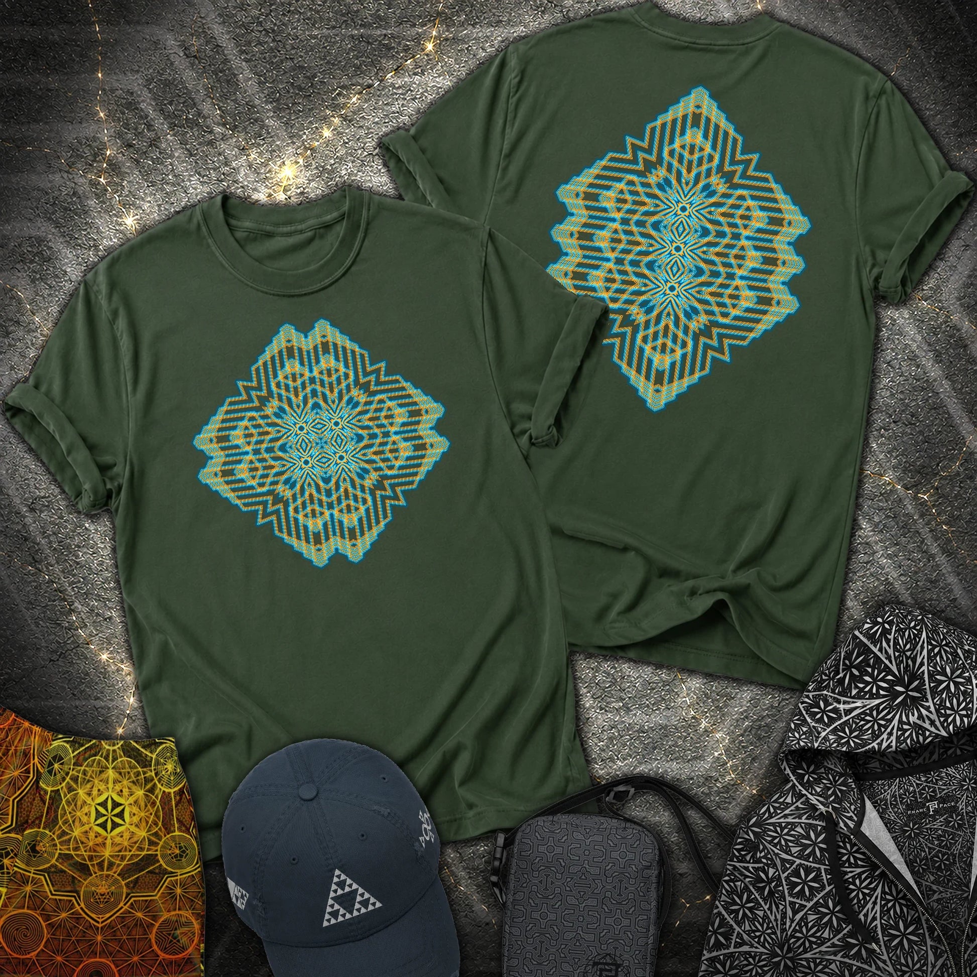 Triune Signal Temple 2 Sided T-Shirt - Triune Signal Temple 2 Sided T-Shirt - Forest Green