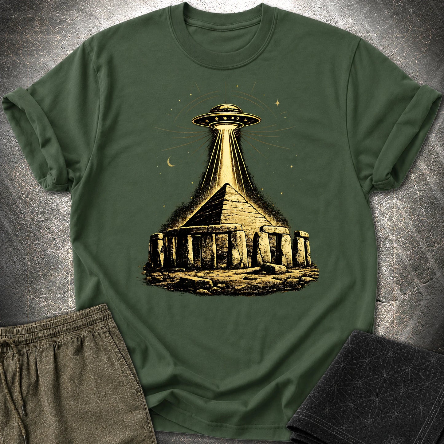 Piramida Gizy I Tajemniczy Pojazd - Piramida Gizy I Tajemniczy Pojazd T-Shirt - Forest Green