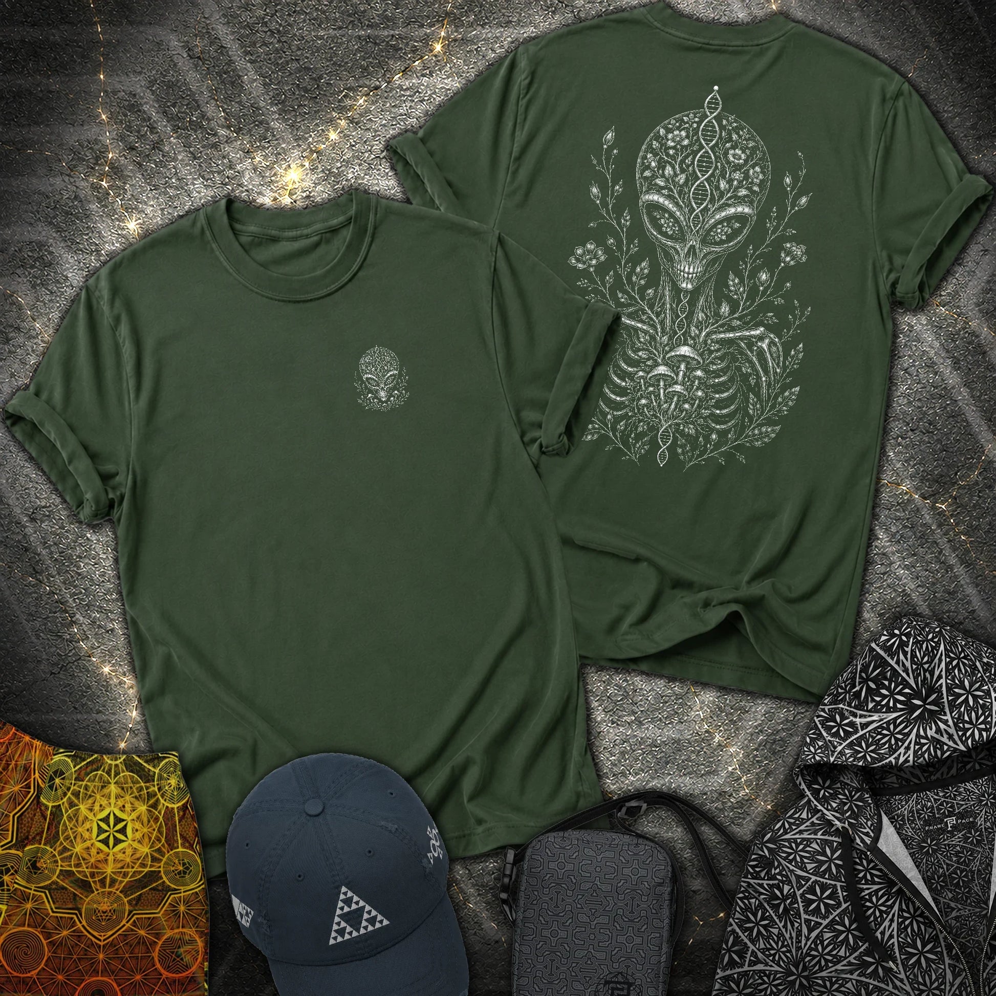 Intraterrestial - Intraterrestial 2 Sided T-Shirt - Forest Green