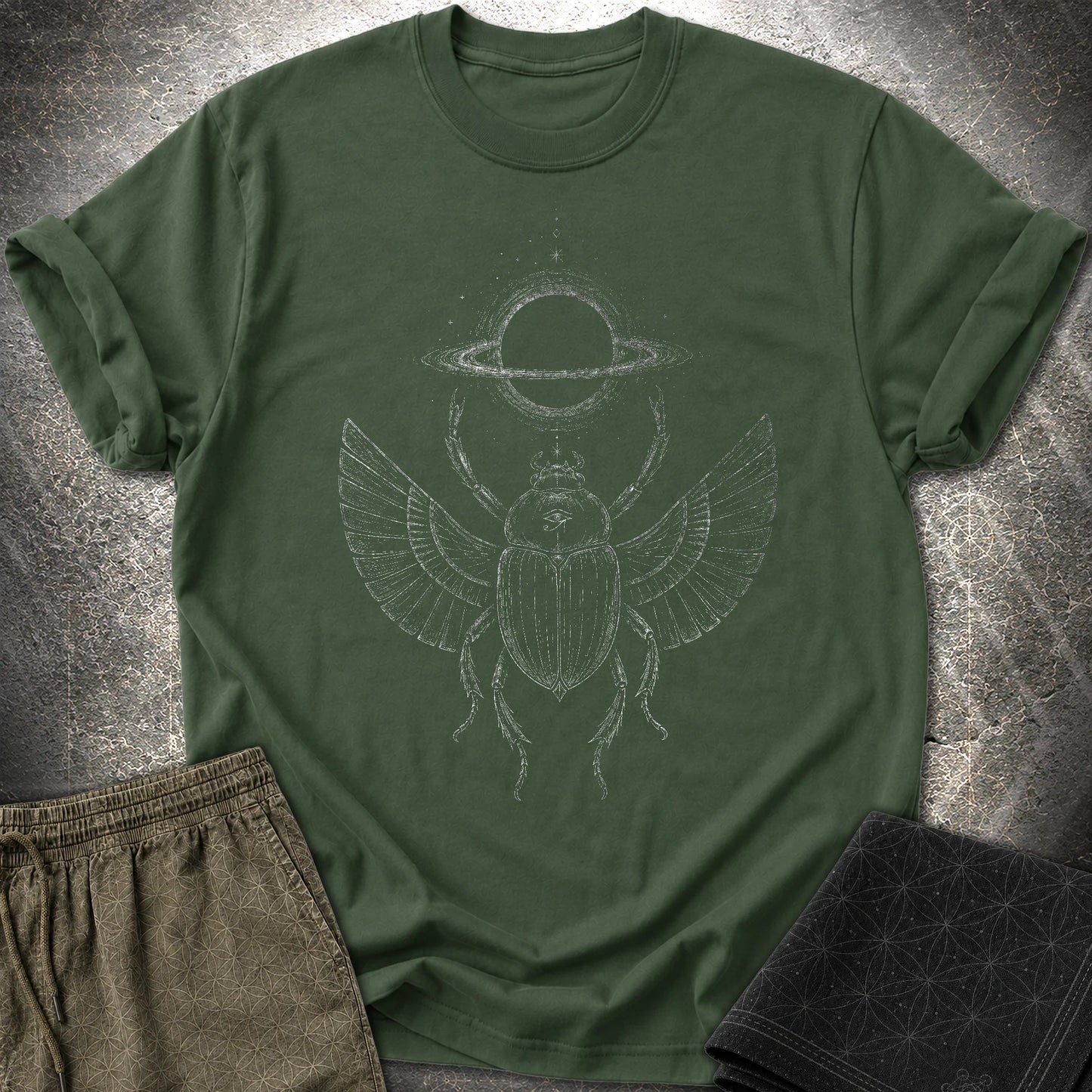 Void Scarab T-Shirt - Void Scarab T-Shirt - Forest Green