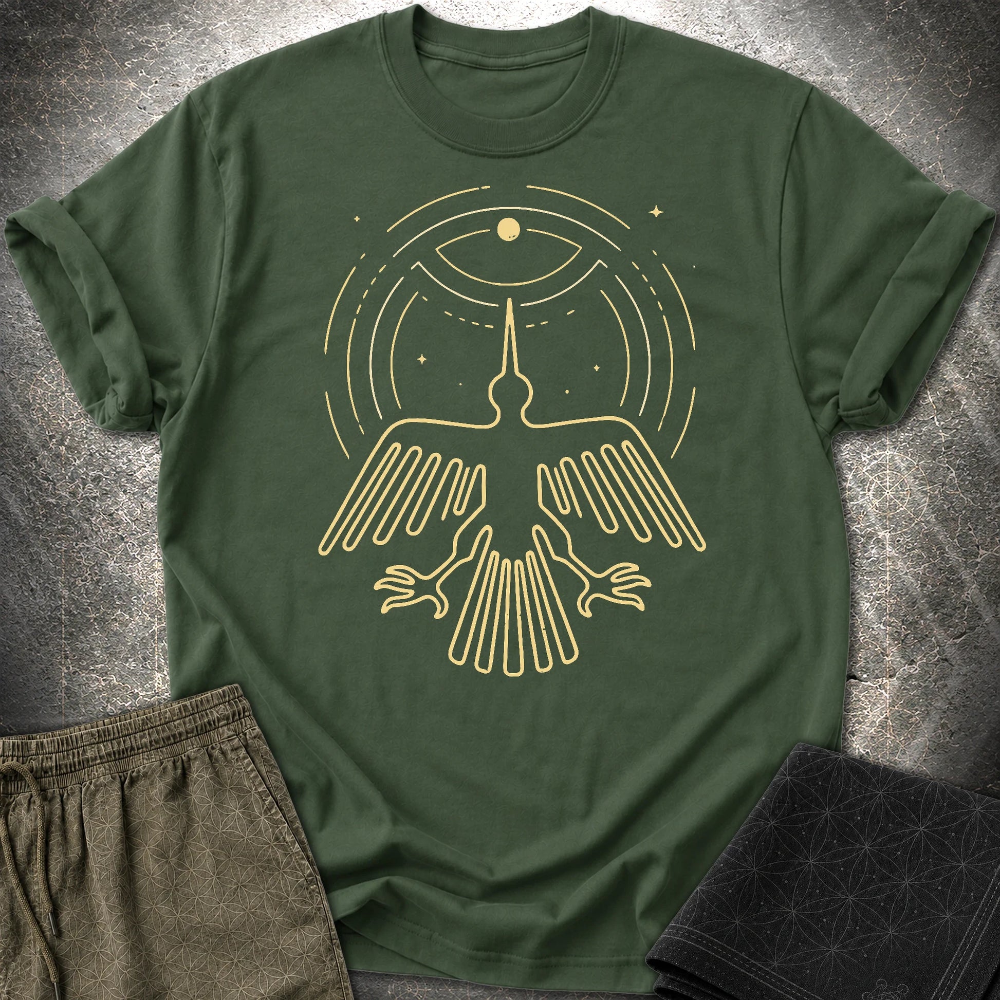 Geoglif Ptaka - Geoglif Ptaka T-Shirt - Forest Green