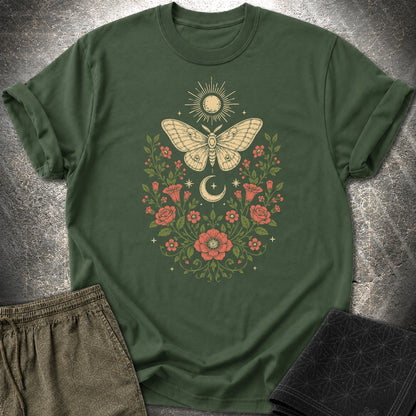 Sun Moon Moth - Sun Moon Moth T-Shirt - Forest Green