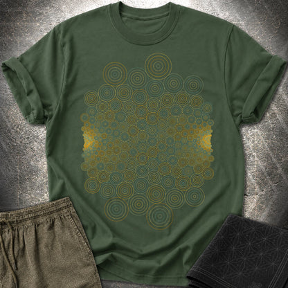 Mobius Transformation Math Geometry Optical Illusion T-Shirt - Mobius Transformation Math Geometry Optical Illusion T-Shirt - Forest Green