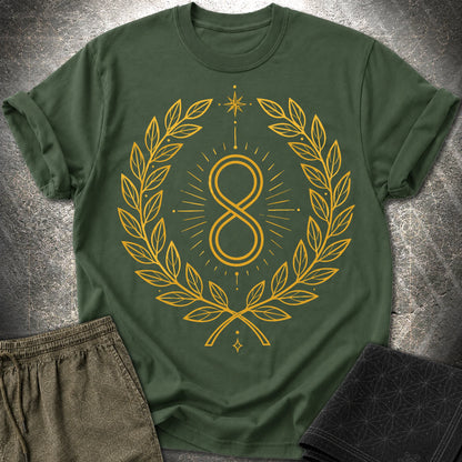 888 Infinity Wreath Unisex T-Shirt - 888 Infinity Wreath Unisex T-Shirt - Forest Green