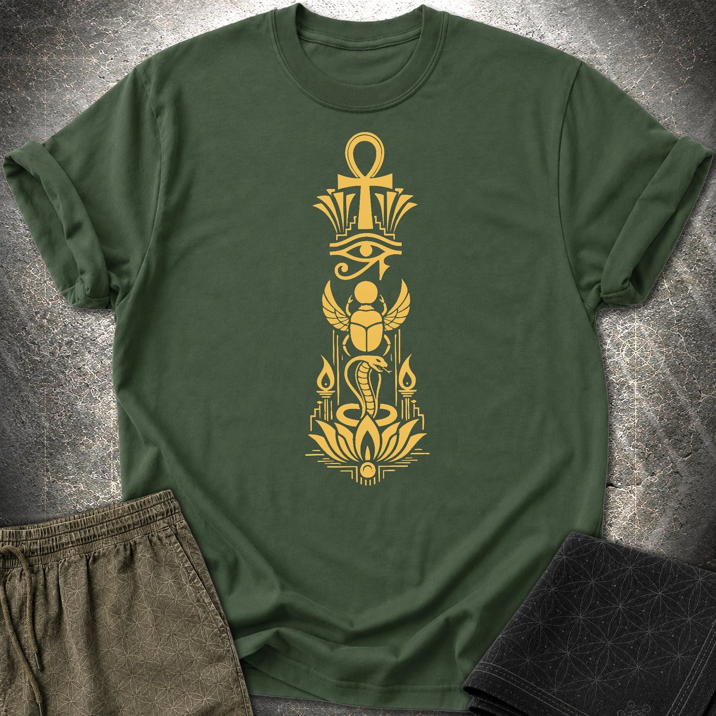 Sacred Symbols of Eternal Life - Sacred Symbols of Eternal Life T-Shirt - Forest Green