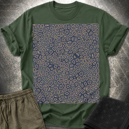 Psychedelic Boho Groovy Abstract Pattern T-Shirt - Psychedelic Boho Groovy Abstract Pattern T-Shirt - Forest Green