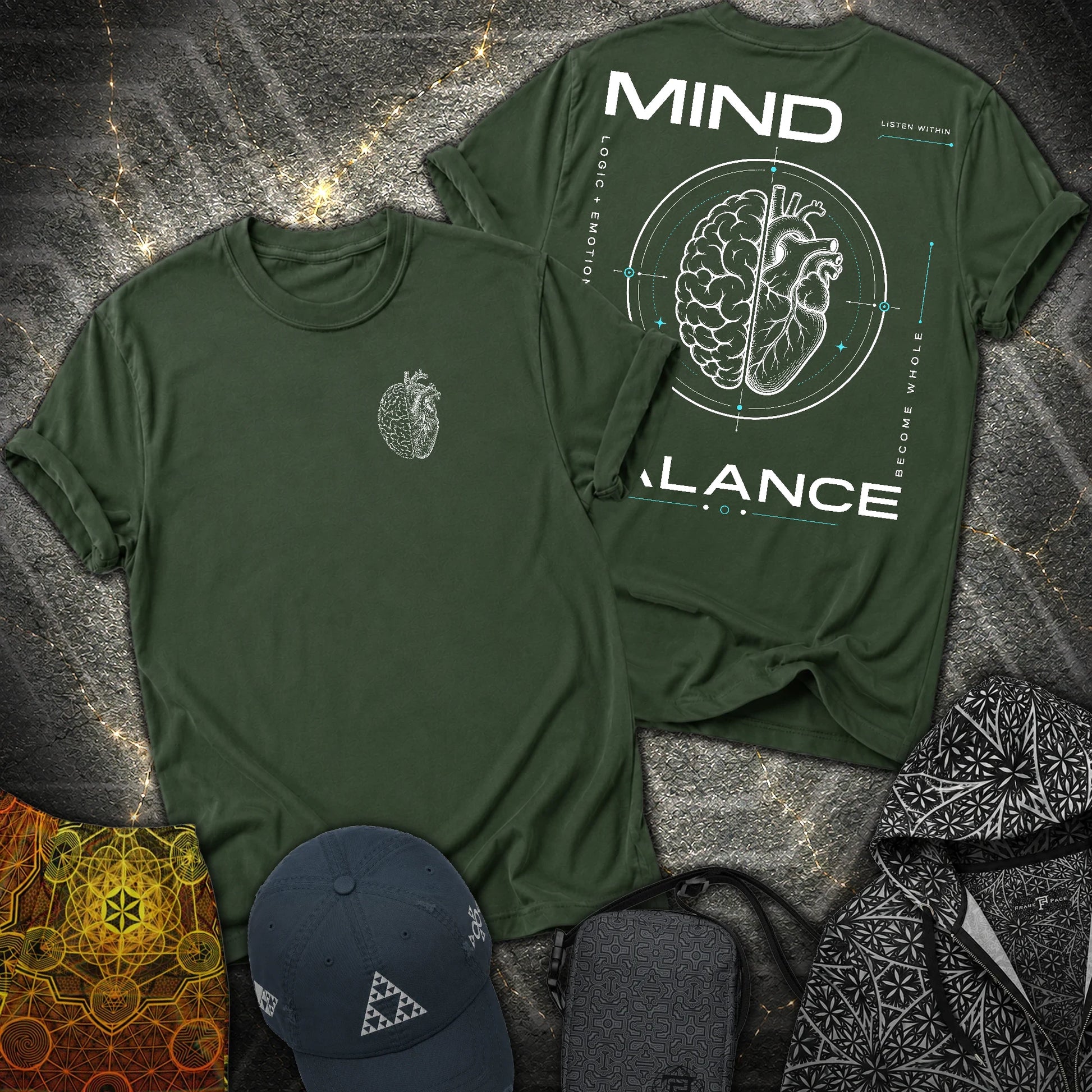 Mind Balance - Mind Balance 2 Sided T-Shirt - Forest Green