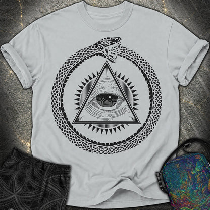 Ouroboros Eye of Providence - Ouroboros Eye of Providence Comfort T-Shirt - Granite