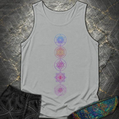 Sacred Geometry T-Shirt - Sacred Geometry Comfort Tank Top - Granite