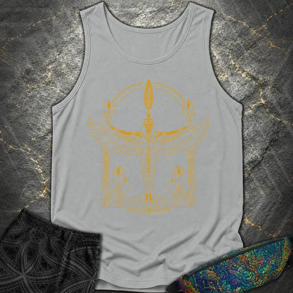 Winged Goddess of Sacred Balance - Winged Goddess of Sacred Balance Comfort Tank Top - Granite