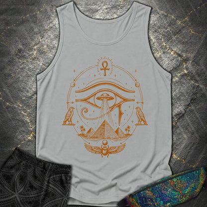 Ancient Eye Over Alien Pyramids - Ancient Eye Over Alien Pyramids Comfort Tank Top - Granite