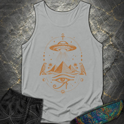 Starship Above the Sacred Pyramids - Starship Above the Sacred Pyramids Comfort Tank Top - Granite