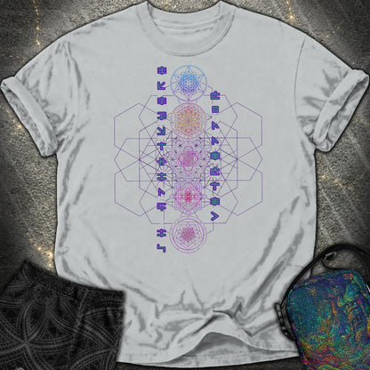 Everything Is Connected Sacred Geometry Comfort T-Shirt - Everything Is Connected Sacred Geometry Comfort T-Shirt - Granite