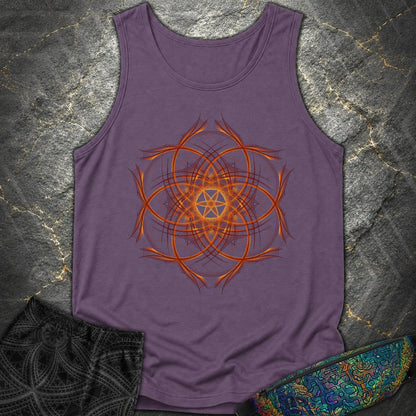 Geometric Sunset Comfort Tank Top - Geometric Sunset Comfort Tank Top - Grape