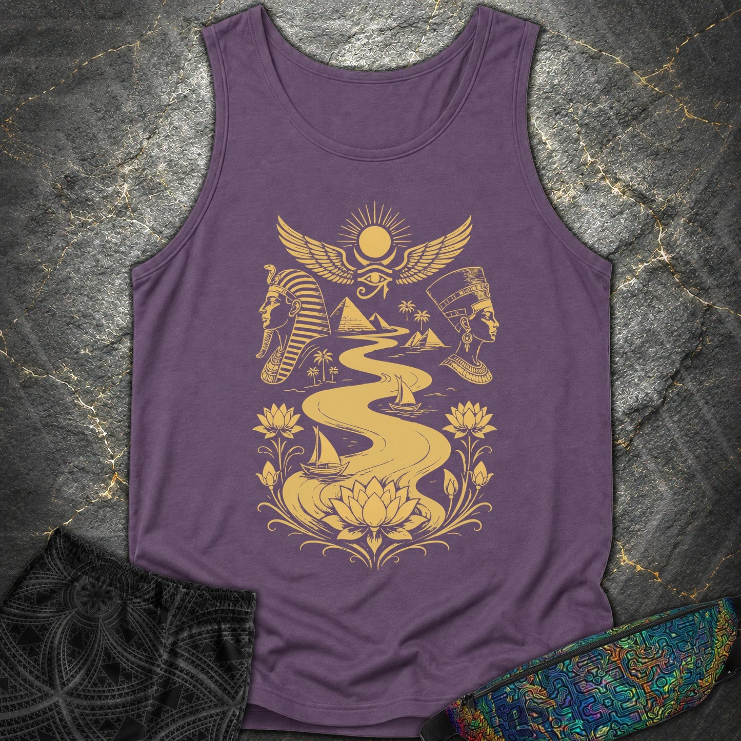 Golden Nile Between Two Crowns - Golden Nile Between Two Crowns Comfort Tank Top - Grape