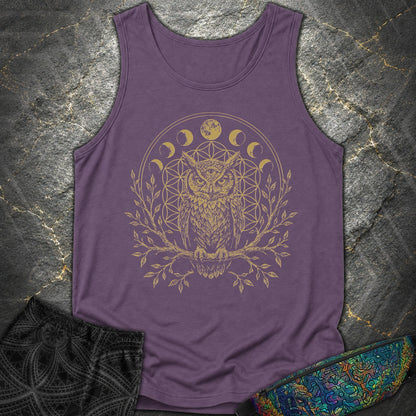 Owl Flower Of Life - Owl Flower Of Life Comfort Tank Top - Grape