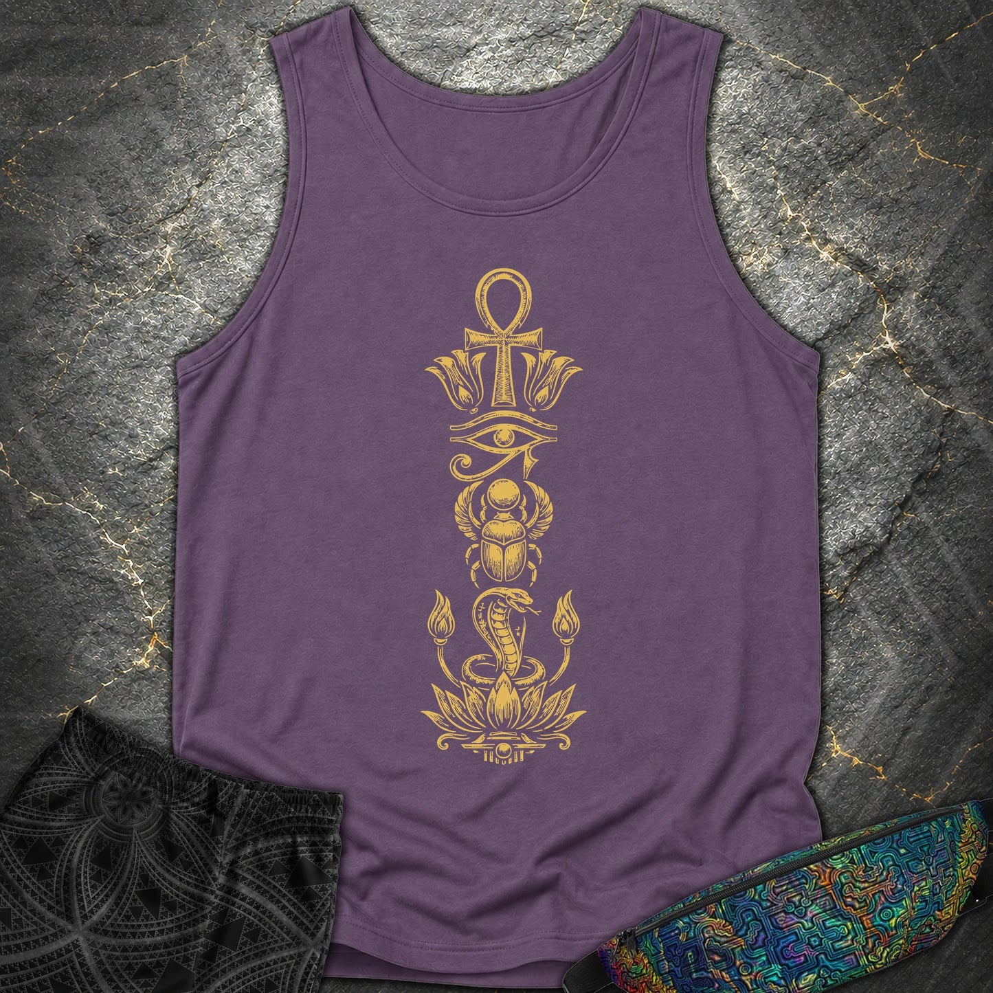 Ancient Egyptian Symbol Totem - Ancient Egyptian Symbol Totem Comfort Tank Top - Grape