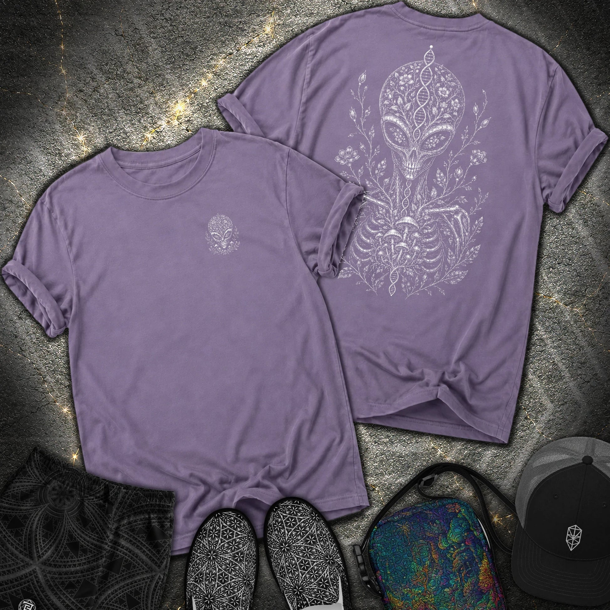 Ultraterrestrial 2 Sided Comfort T-Shirt - Ultraterrestrial 2 Sided Comfort T-Shirt - Grape