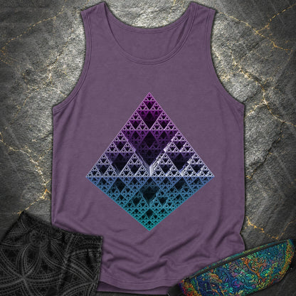 Sierpinski 3D Fractal T-Shirt - Sierpinski 3D Fractal Comfort Tank Top - Grape