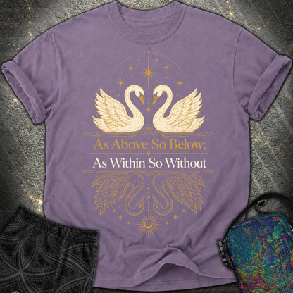 As Above So Below Swans - As Above So Below Swans Comfort T-Shirt - Grape