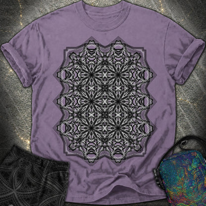 Monochrome Geometric Nexus - Monochrome Geometric Nexus Comfort T-Shirt - Grape