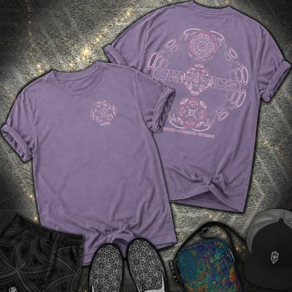 Cymatics, Energy Frequency Vibration 2 Sided Comfort T-Shirt - Cymatics, Energy Frequency Vibration 2 Sided Comfort T-Shirt - Grape