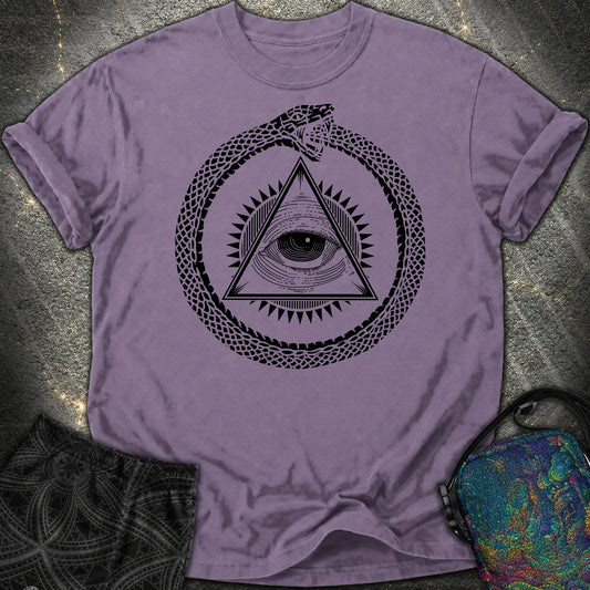 Ouroboros Eye of Providence Comfort T-Shirt - Ouroboros Eye of Providence Comfort T-Shirt - Grape