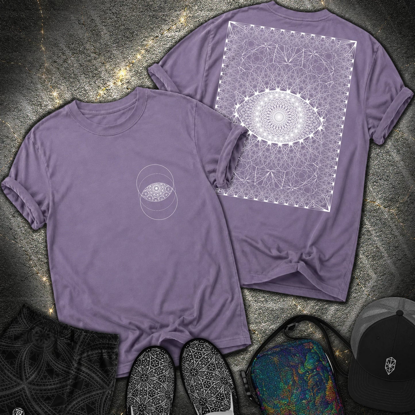 Eye Of The Creator 2 Sided T-Shirt - Eye Of The Creator 2 Sided Comfort T-Shirt - Grape